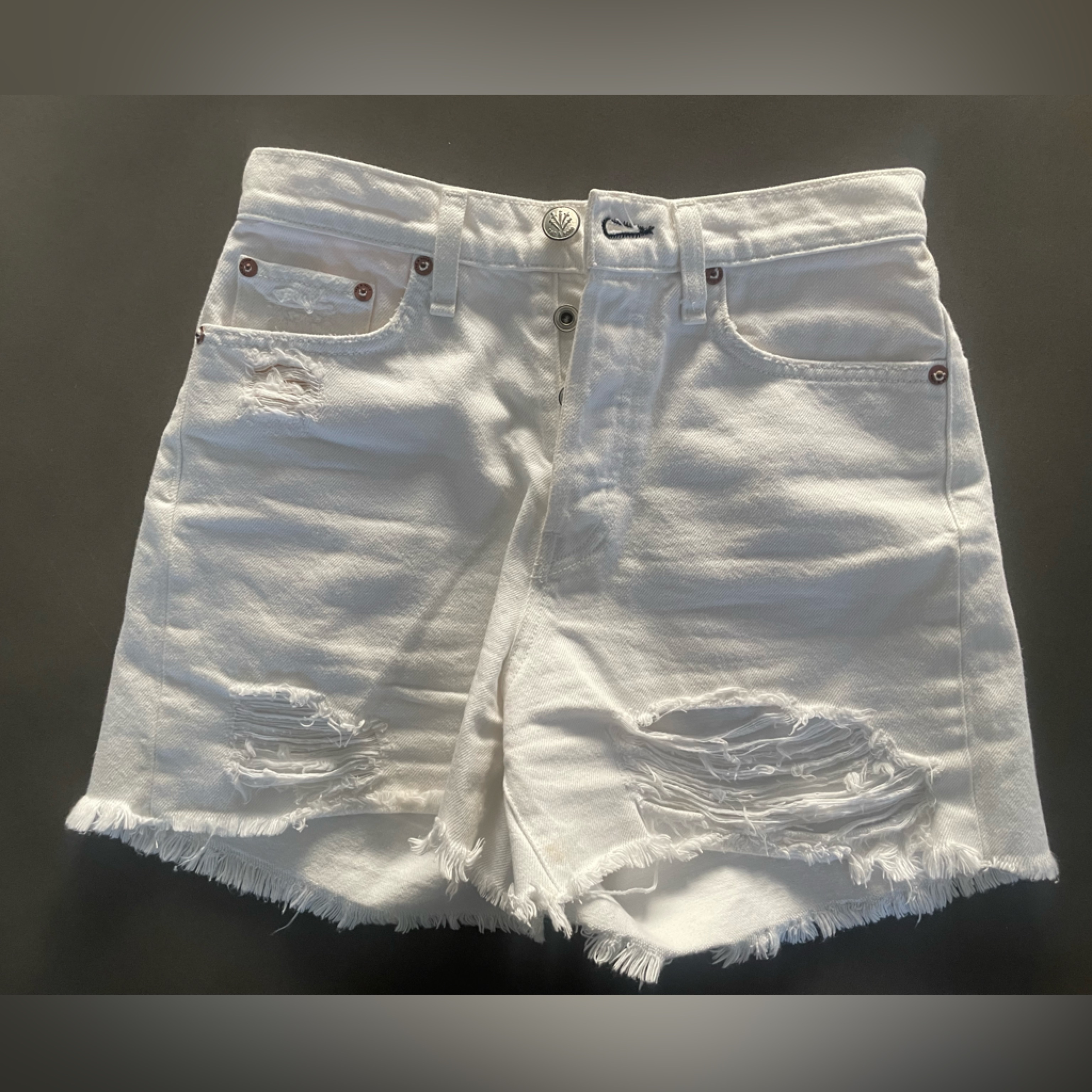 Rag & Bone White Jean Shorts Size 25